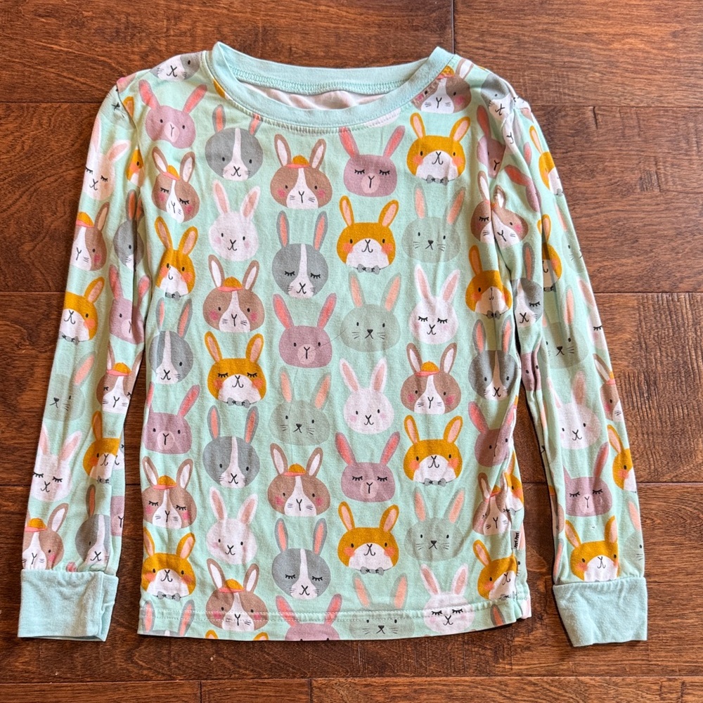 Little Sleepies Rad Rabbit Print Long Sleeve Shirt size 4 T